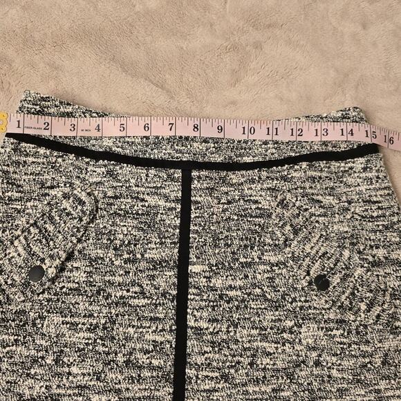 RAG & BONE NEW YORK MINI SKIRT Gray Black Tweed Pockets Zip #7099-109 Size 6 - Picture 6 of 14